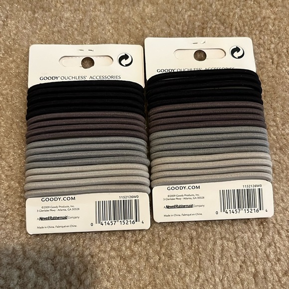 2 New packs of goody ouch less elastic hair ties - Picture 2 of 2